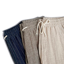 Calças de Linho Listradas Mediterrâneo